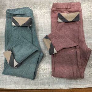 BURBERRY GIRLS SZ 4 & 5 LEGGINGS BUNDLE 100% AUTHENTIC VERY GOOD CONDITION